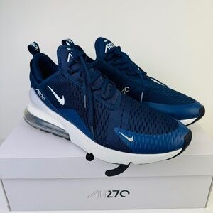 Nike Air Max 270 Midnight Navy White-Black Shoes AH8050 406 Men's Size 14 NEW